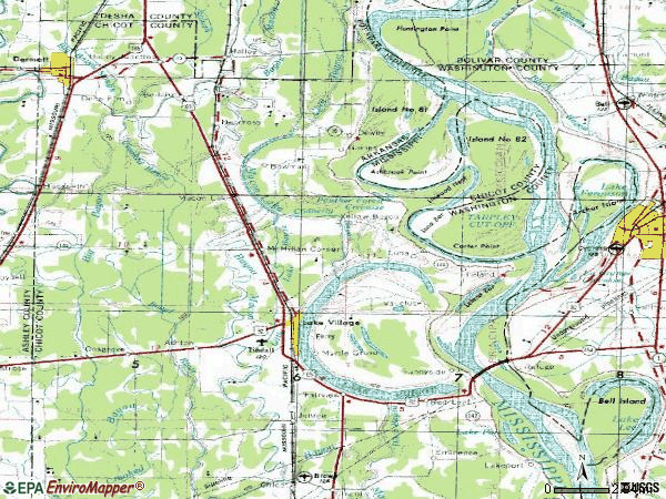 Zip code 71653 topographic map