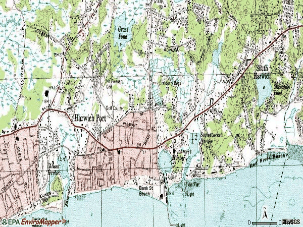 Zip code 02646 topographic map