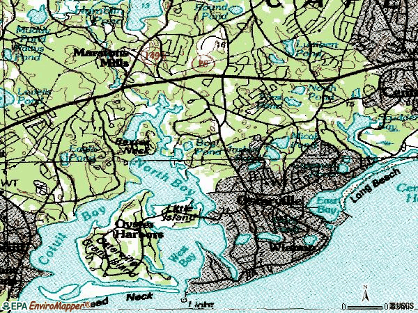 Zip code 02655 topographic map