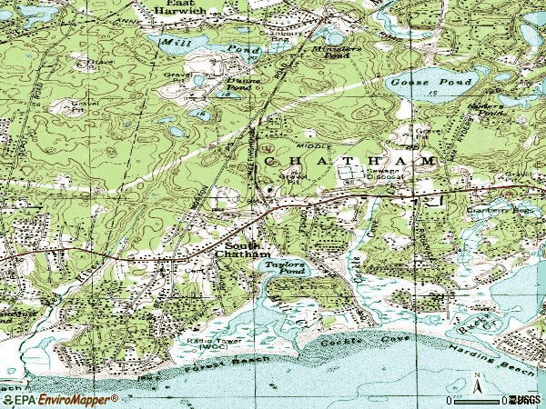 Zip code 02659 topographic map