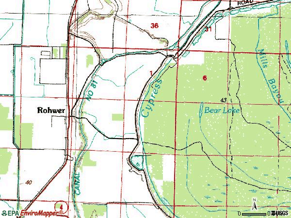 Zip code 71666 topographic map
