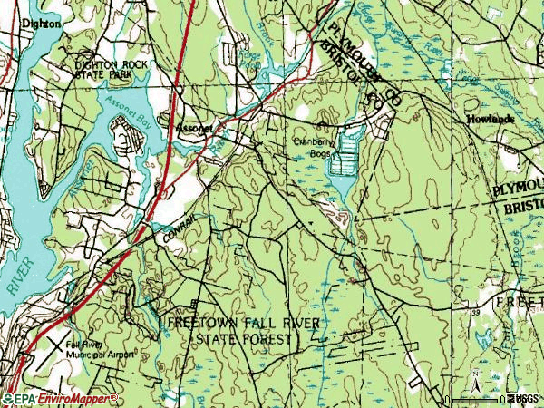 Zip code 02702 topographic map