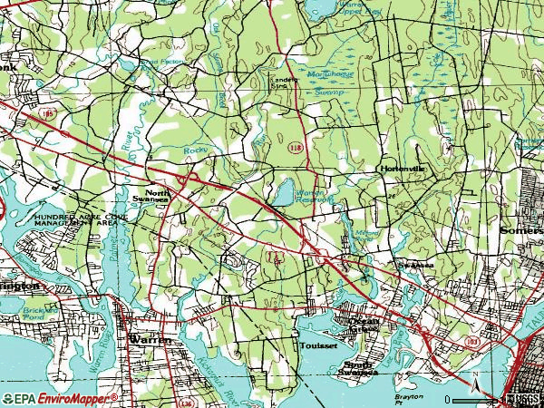 Zip code 02777 topographic map