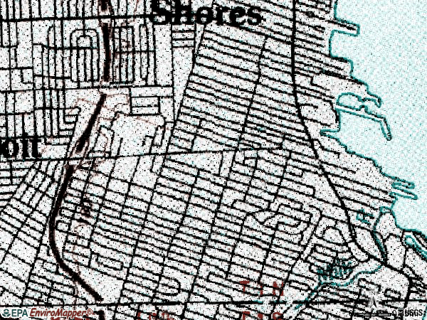 Zip code 48080 topographic map