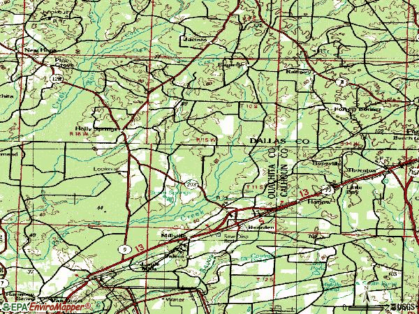 Zip code 71720 topographic map