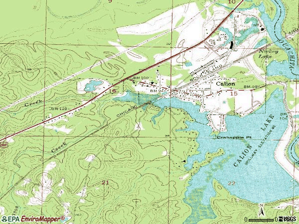 Zip code 71724 topographic map