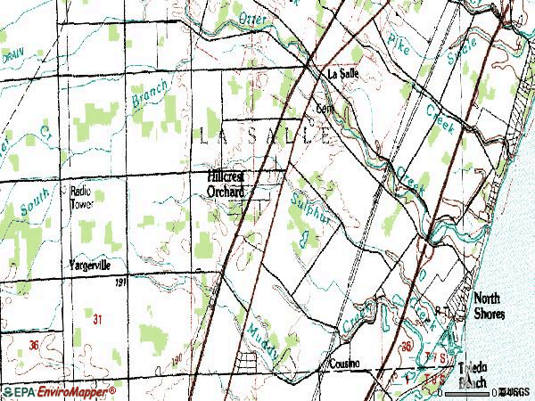 Zip code 48145 topographic map
