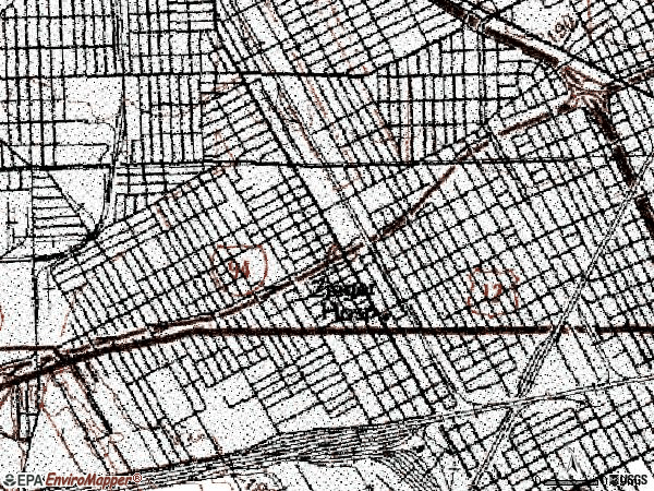 Zip code 48210 topographic map