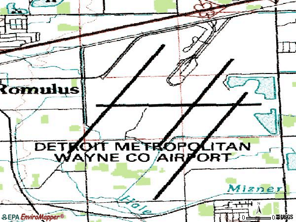 Zip code 48242 topographic map