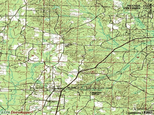 Zip code 71752 topographic map