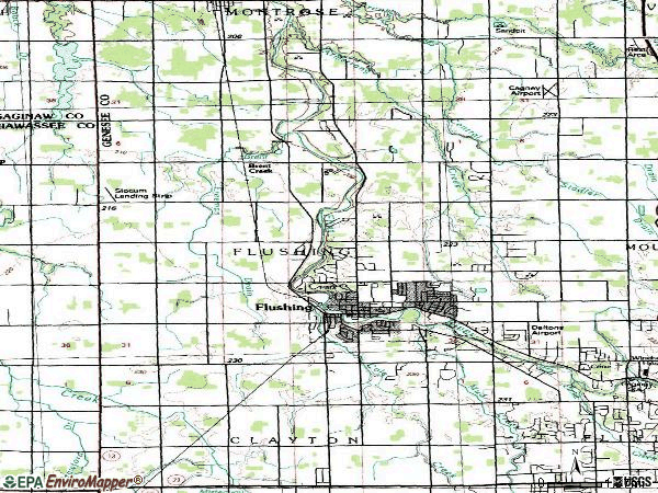 Zip code 48433 topographic map