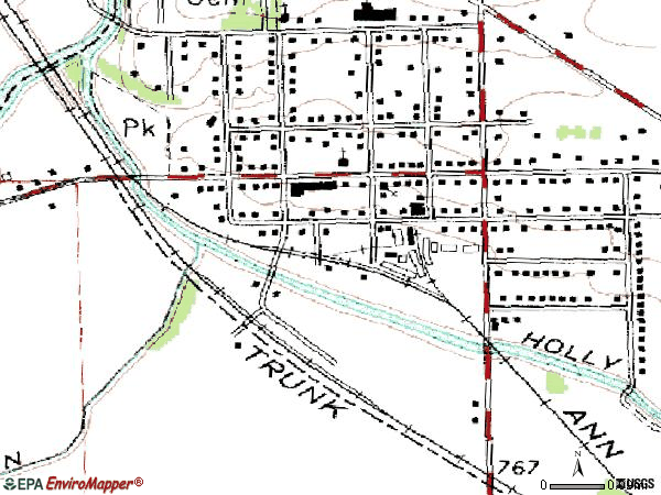 Zip code 48476 topographic map