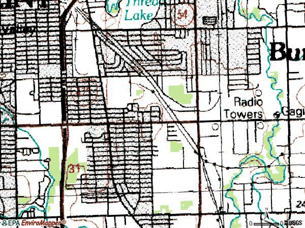 Zip code 48529 topographic map
