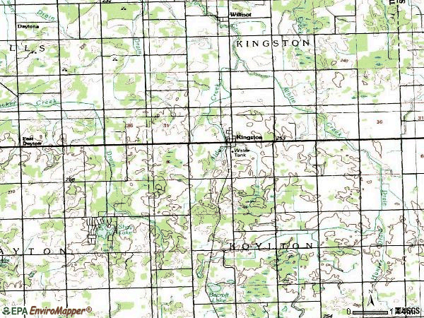 Zip code 48741 topographic map