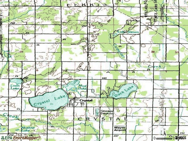 Zip code 48818 topographic map