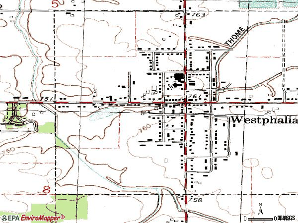Zip code 48894 topographic map