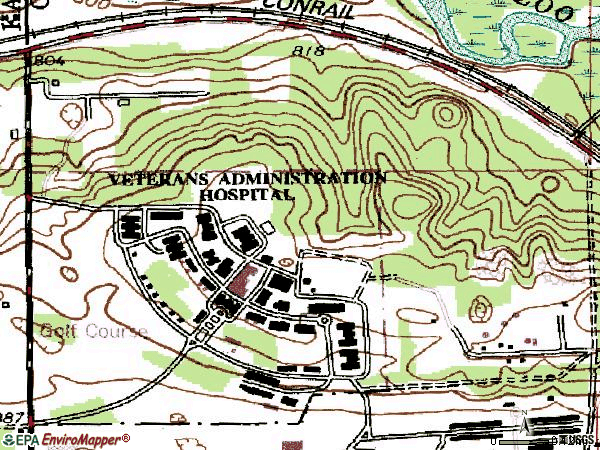 Zip code 49016 topographic map