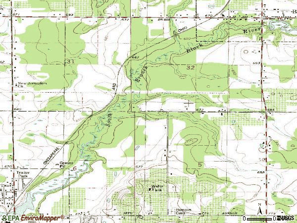 Zip code 49027 topographic map