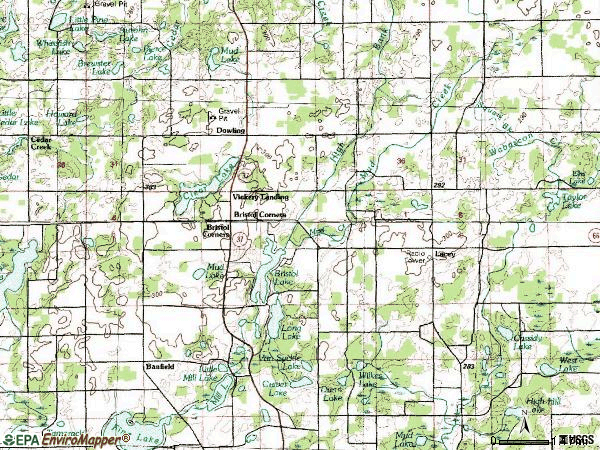 Zip code 49050 topographic map