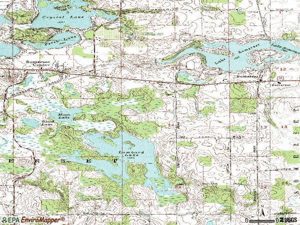Zip code 49282 topographic map