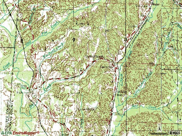 Zip code 35447 topographic map