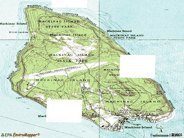 Zip code 49757 topographic map