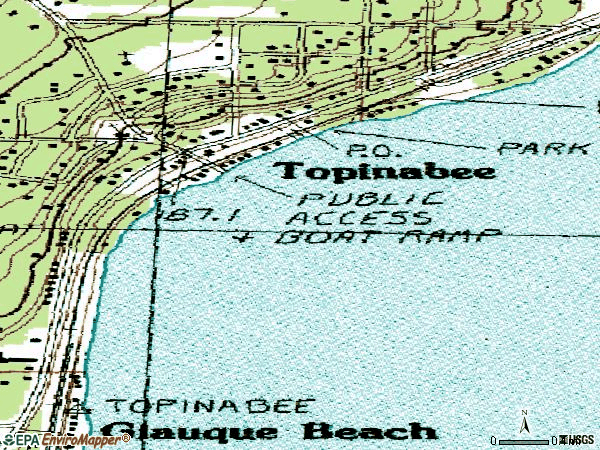 Zip code 49791 topographic map