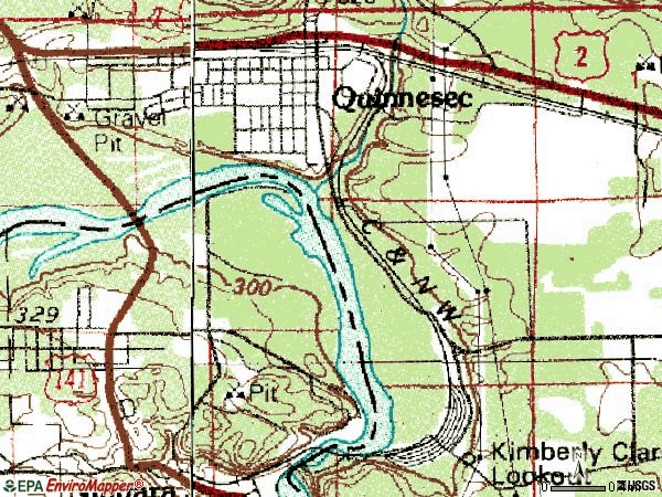 Zip code 49876 topographic map
