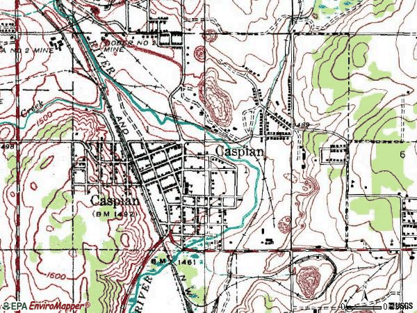 Zip code 49915 topographic map