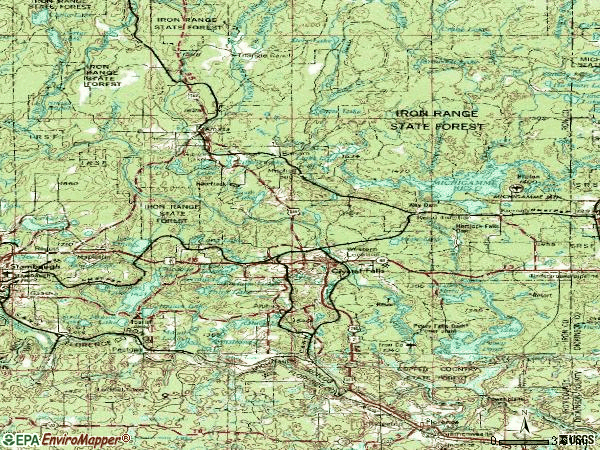 Zip code 49920 topographic map
