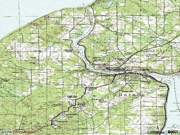 Zip code 49931 topographic map