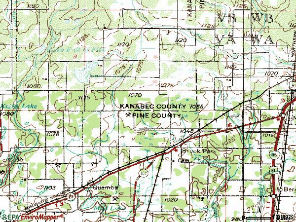 Zip code 55007 topographic map