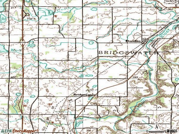 Zip code 55019 topographic map