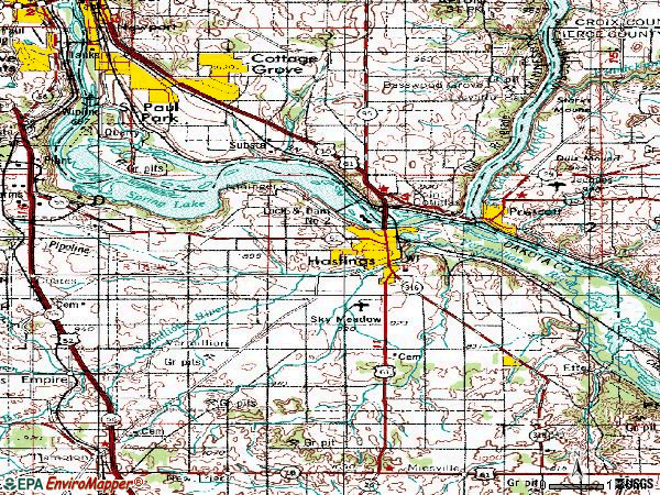 Zip code 55030 topographic map