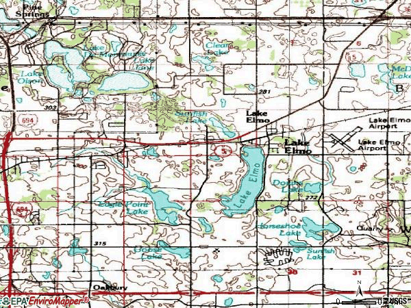 Zip code 55042 topographic map