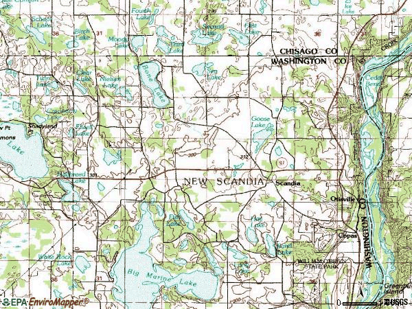 Zip code 55069 topographic map