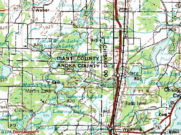 Zip code 55079 topographic map
