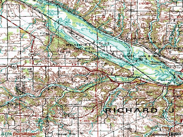 Zip code 55089 topographic map
