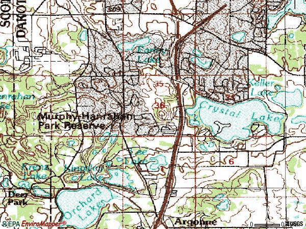 Zip code 55306 topographic map