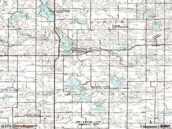 Zip code 55312 topographic map