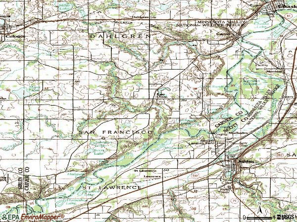 Zip code 55315 topographic map