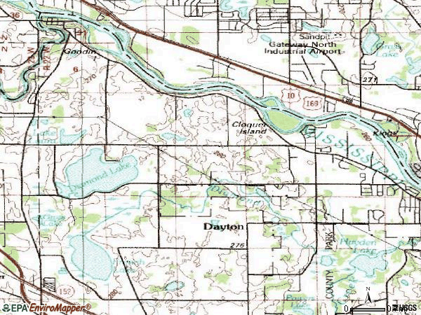 Zip code 55327 topographic map