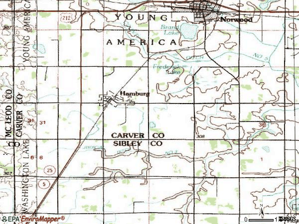 Zip code 55330 topographic map