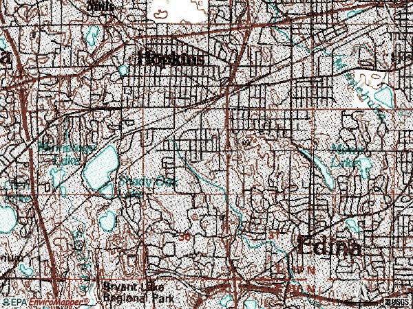 Zip code 55343 topographic map