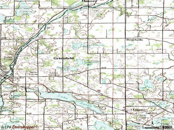 Zip code 55357 topographic map
