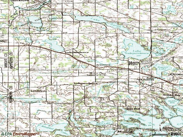 Zip code 55359 topographic map