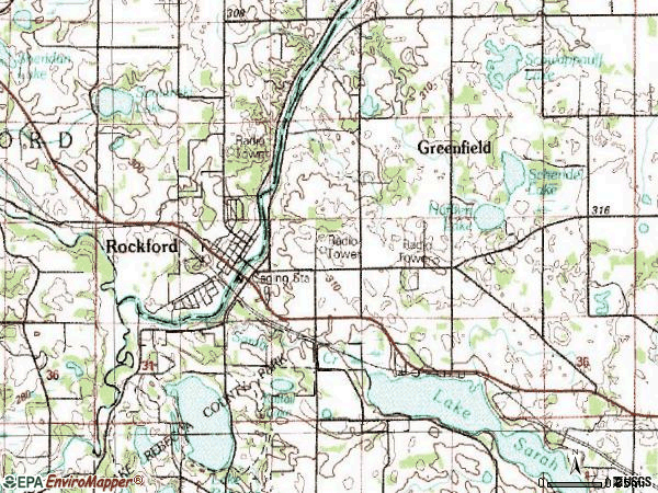 Zip code 55373 topographic map