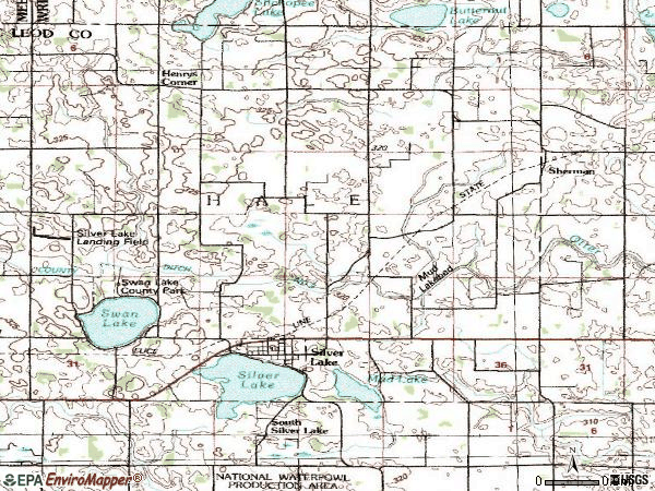 Zip code 55381 topographic map