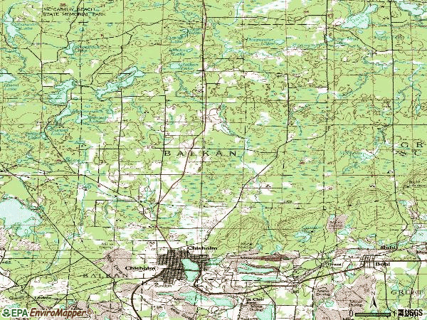 Zip code 55719 topographic map