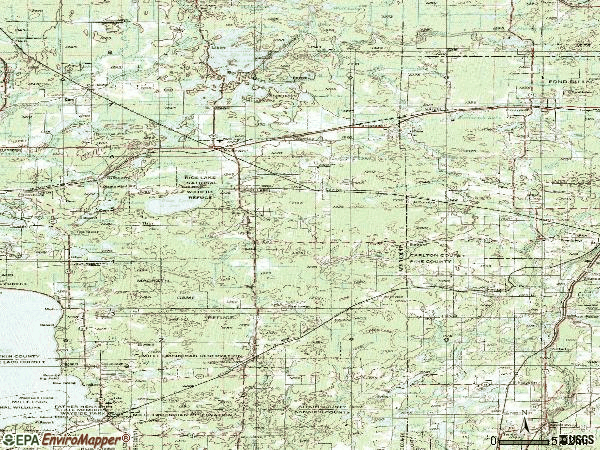 Zip code 55735 topographic map